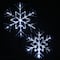 6-Point Star Ice Crystal Snowflake Pair with LED Lights
